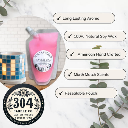304CandleCo Large Squeeze Soy Wax Melt - 50 SCENTS! - Highly Fragrant & Hand-Crafted - Easy Mix & Match - American Made - Perfect for Wax Warmers (3oz, Fruity Loops)