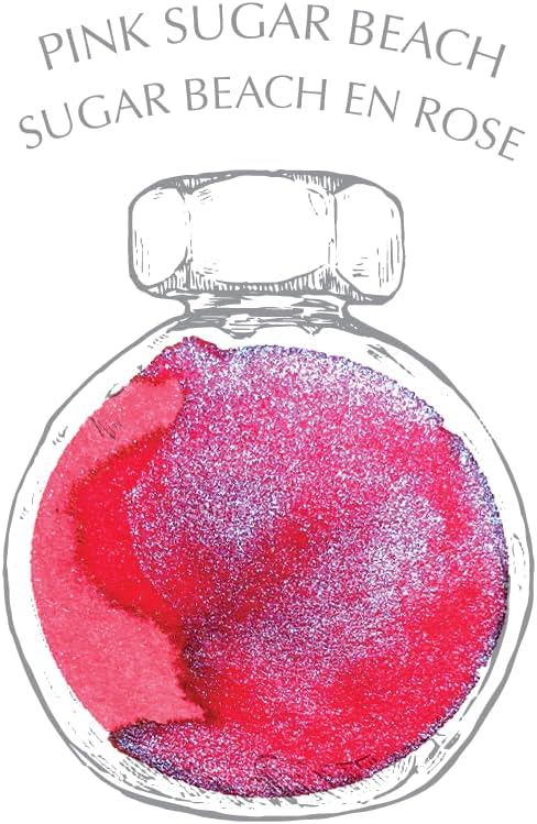 Pink Sugar Beach Hot Pink Fountain Pen Ink with Electric Blue Shimmer, 38ml Bottle - photo 2
