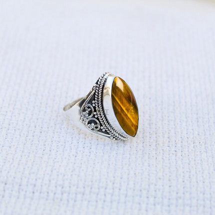 Solid 925 Sterling Silver Ring For Women & Girls, Mystic Quartz Ring Gemstone Unique Handcrafted Ring