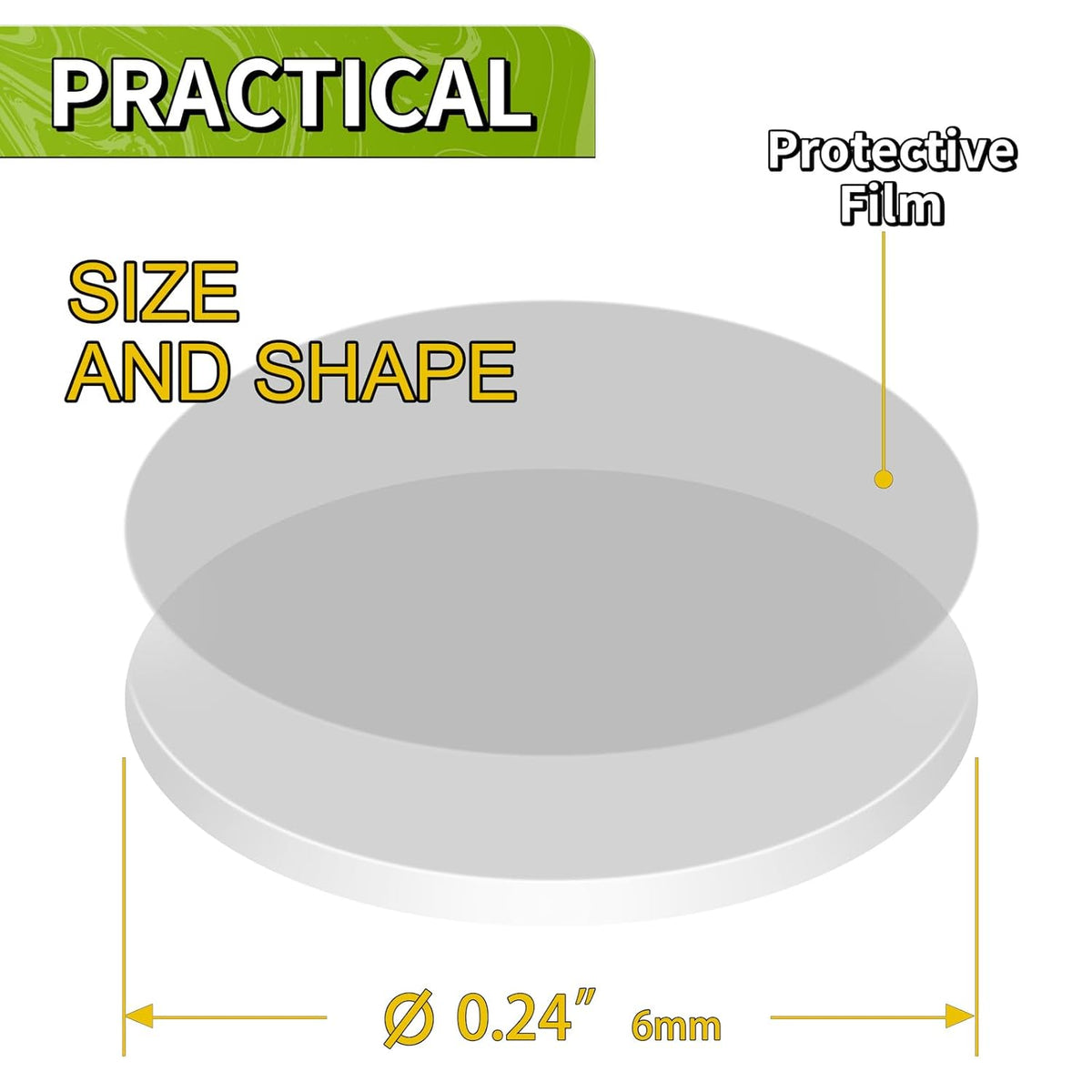 1200Pcs Double Sided Adhesive Dots, 0.24" Clear Removable Sticky - photo 2