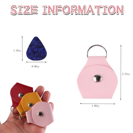 6PCS Guitar Pick Holder Keychain and 12PCS Guitar Picks Set