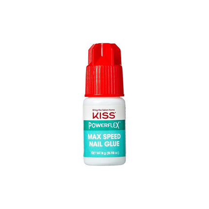 KISS PowerFlex Maximum Speed Nail Glue - Fast Drying Adhesive for Glue-On Nails & Repairs with Nozzle Tip Applicator, Ideal for Tips & Wraps, Net Wt. 0.10 oz (3g)