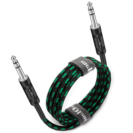 XLR Mic Cable 3 ft 2 Pack 1 Meter Male to Female Green Braided