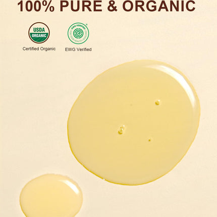Yoken USDA Organic Jojoba Oil Cold Pressed 8 fl oz, 100% Pure & Natural Unrefined Jojoba Oil for Face Hair & Skin Massage, Hexane Free, Deeply Moisturizing Body Carrier oils Multi-Purpose Serum