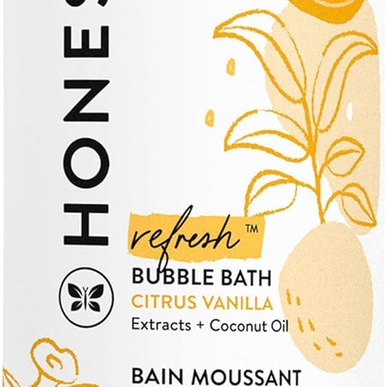 The Honest Company Foaming Bubble Bath, Naturally Derived, Tear-free, Hypoallergenic, Citrus Vanilla Refresh, 12 fl oz