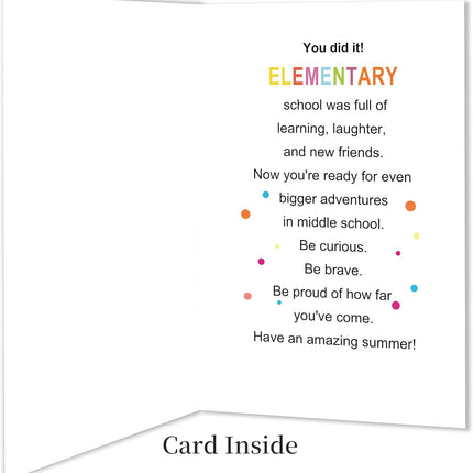 5th Grade Graduation Gifts Card for Boys Girls,Funny 2026 Elementary School Graduation Cards Gifts Decorations for Son Daughter Granddaughter Grandson Niece Nephew Family Kids