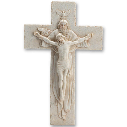 Catholic Holy Trinity Crucifix Wall Cross 9.5" H Jesus Crosses for Wall