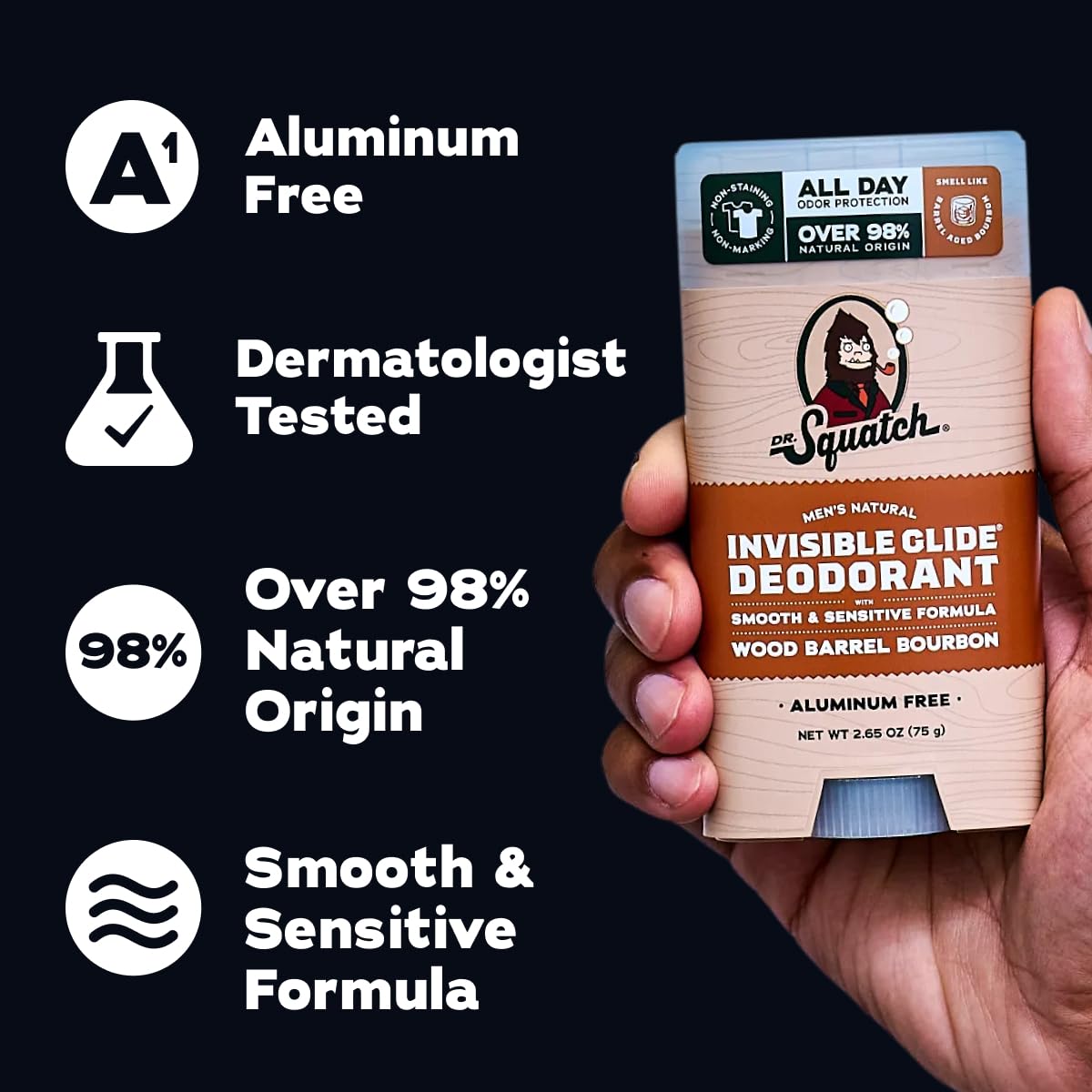 Invisible Glide Natural Men’s Deodorant, Aluminum Free, 2.65 oz, 2-Pack - photo 4