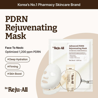Advanced PDRN Rejuvenating Face & Neck Sheet Mask, 4 Pack - photo 2