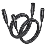 2-Pack XLR Cable - 6ft, Male to Female Microphone Cable