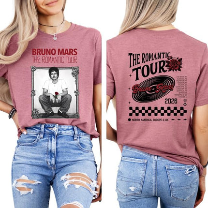 New Edition Tshirt Tour 2026, Bruno The Romantic Tour 2026 Shirt, Vintage Concert Style Tee, Best Friend Matching Outfit