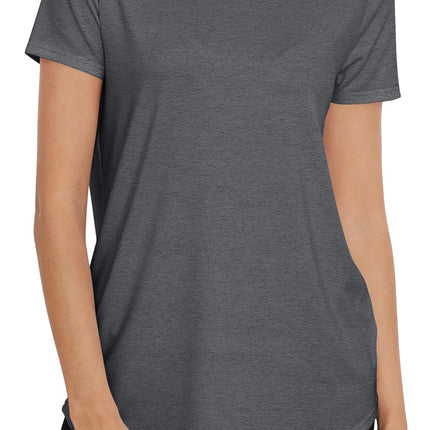 Women Crewneck Loose Fit Tunic Tops Short Sleeve Dressy Casual Summer Long Tee Shirts