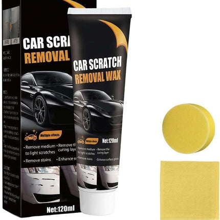 2026 New Upgrade Car Scratch Removal Wax, Scratch Remover for Vehicles with Wipe and Sponge, Car Polishing Wax Scratchs Remover, Cars Paint Scratchs Repair Kit for Deep Scratches (1 Set)