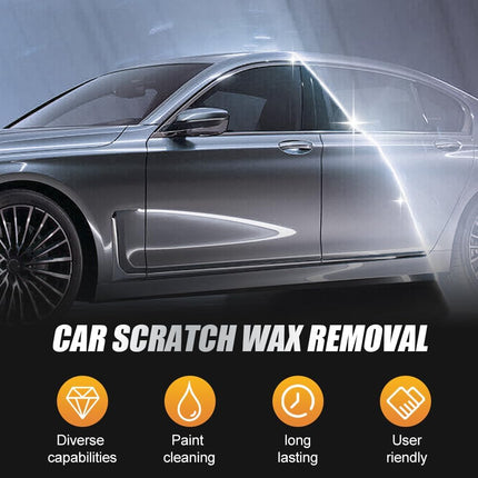 Car Scratch Remover Wax, 2026 Car Scratch Repair Paste for Deep Scratches, Scratch Remover for Vehicles, Universal Car Scratch Removal Wax with Wipe and Sponge (1PCS)