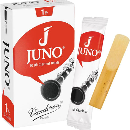 Vandoren JUNO Bb Clarinet Reeds, Strength 1.5, Box of 10, JCR0115