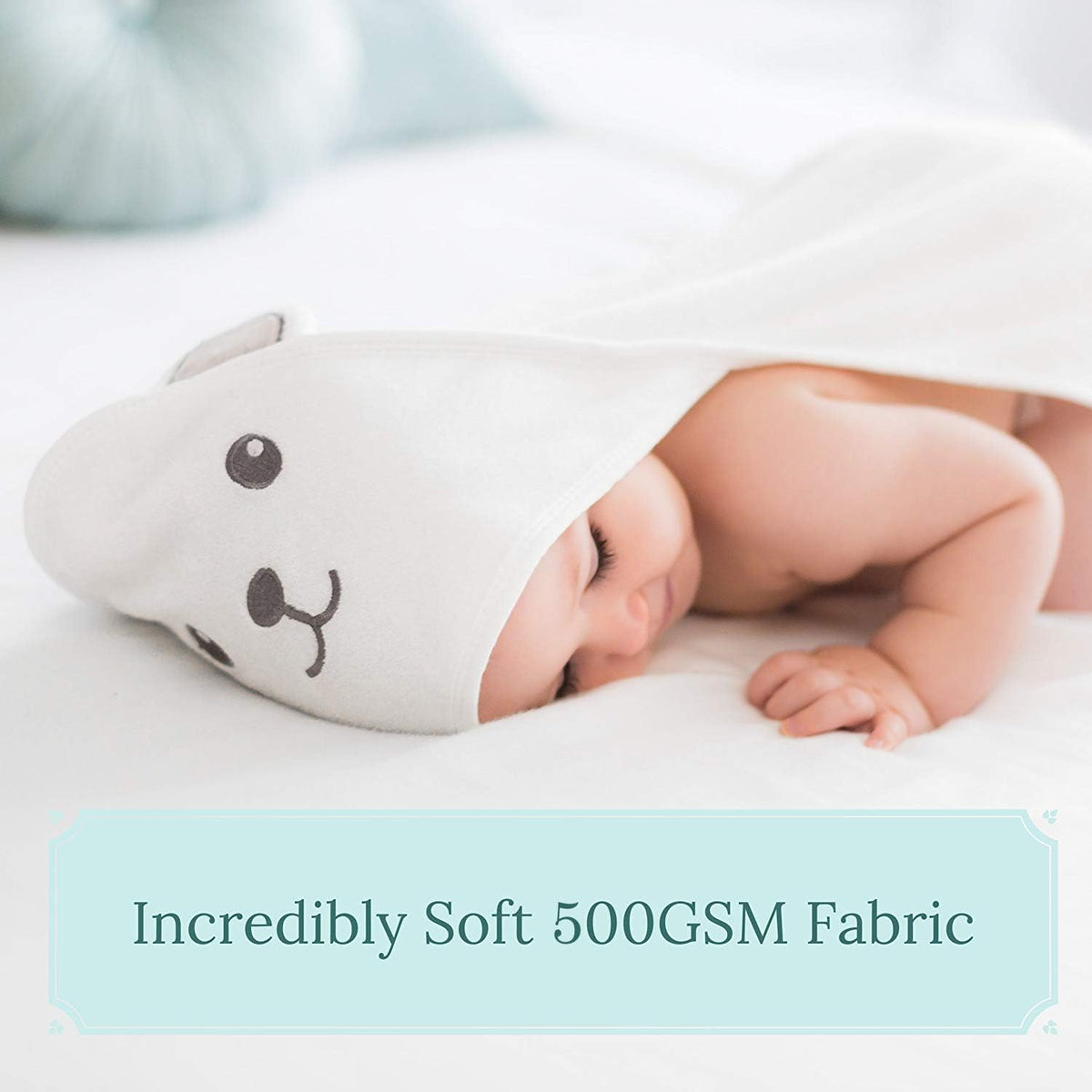Bear Ear Hooded Baby Towel, Rayon Made from Bamboo, 30 x 30 Inch - photo 4