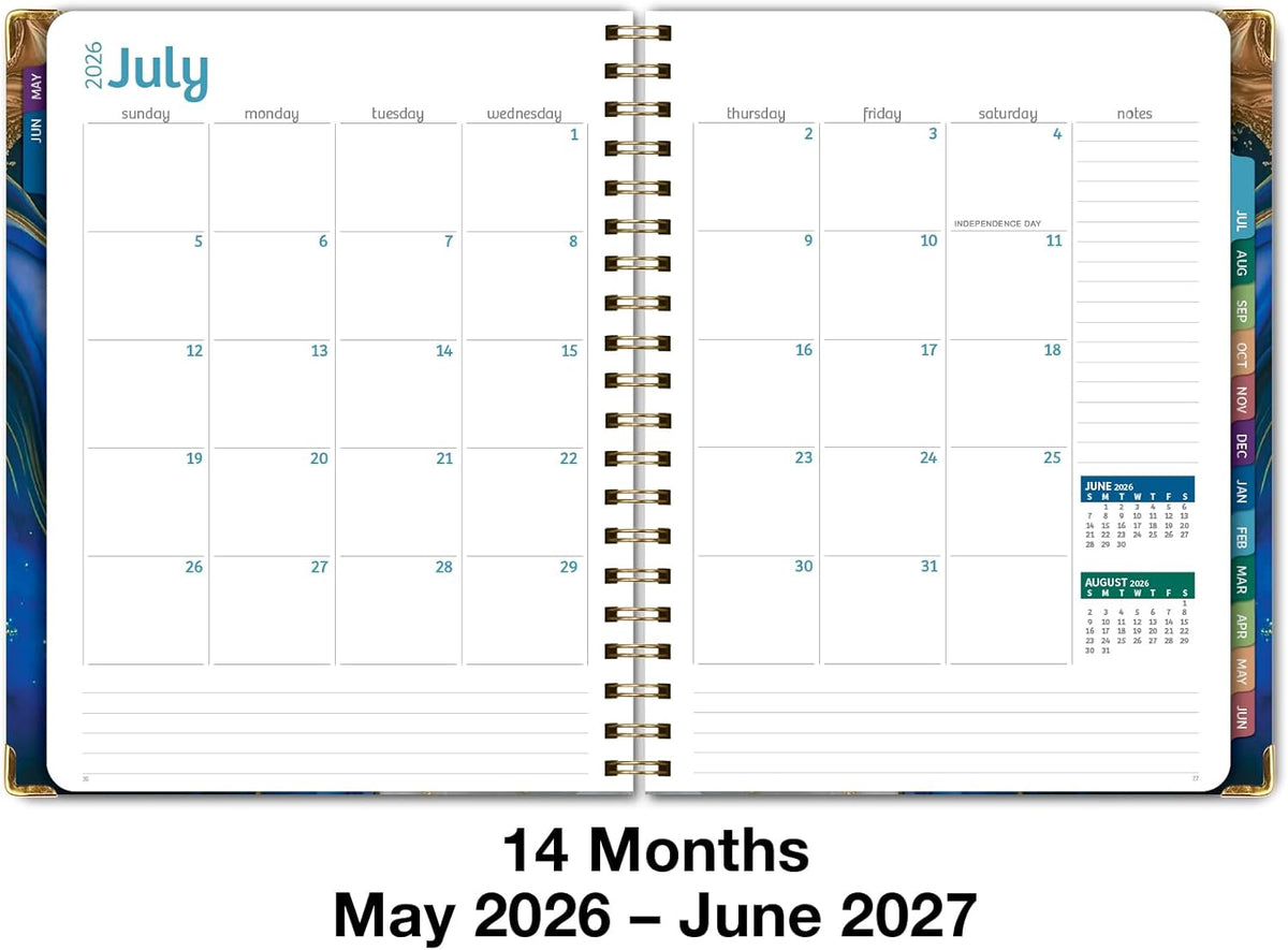 HARDCOVER Academic Year 2026-2027 Planner: 14 Months (May 2026 Through - photo 5