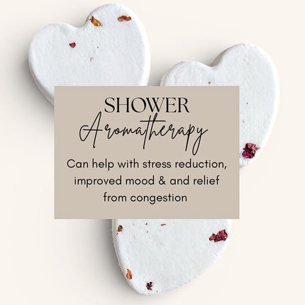 LostLove Art Co - Rose + Lavender + Sage Aromatherapy Shower Steamers | Handmade Shower Melts 3 Pack | Relaxing Self Care Spa Gift