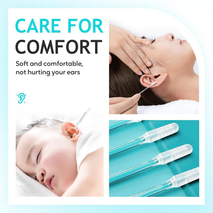 Sticky Ear Cleaning Stick for Adults, Reusable Sticky Ear Cleaner Picks, Gentle Soft Ear Care Cleaning Sticks with Dust Cover (S, 24)