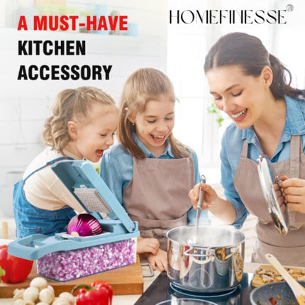 Grey Vegetable Chopper with Interchangeable Blades - photo 6