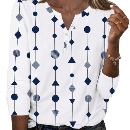Long Sleeve Shirts for Women Casual V Neck Fall Tops Summer Blouses