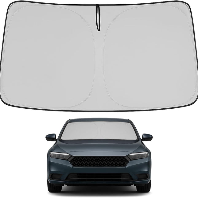 Windshield Sun Shade for Honda Accord 2023-2025 2026 4-Layer Foldable Front Sunshade Protector Sun Visor Blocks UV Rays