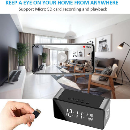 WiFi Wireless Mini Security Camera, Full HD 4K/2K/1080P Surveillance Cam for Home Safety Support 5G&2.4G with Night Vision and Motion Detection, APP Control with SD Storage