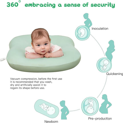 Lucakuins Baby Lounger, Bionic Design Baby Lounger for Newborn 0-24 Months, Soft Organic Cotton Breathable Lounger for Infants (Green Newborn Lounger)