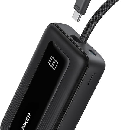 Anker Portable Charger, 10,000mAh 30W Power Bank, USB-C in and Out Fast Charging Battery Pack, Travel Essential Phone Power Bank, for iPhone 17/16, Galaxy and More (Black, 10000.00, Milliamp Hours)