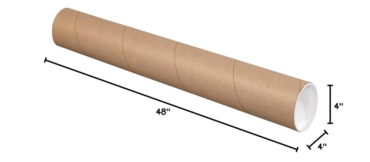 Cardboard Mailing Tubes with Caps, 3 x 36 in, Pack of 24 - photo 5