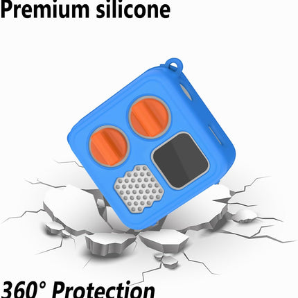 Geiomoo Silicone Case for YOTO Mini (2024 Edition), Soft Flexible Scratch Resistant Protective Cover with Lanyard (Blue)