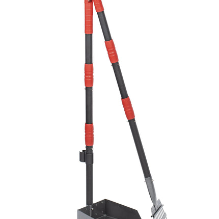 Dog Pooper Scooper, Dog Poop Tray and Rake Set with Long Stainless Handles