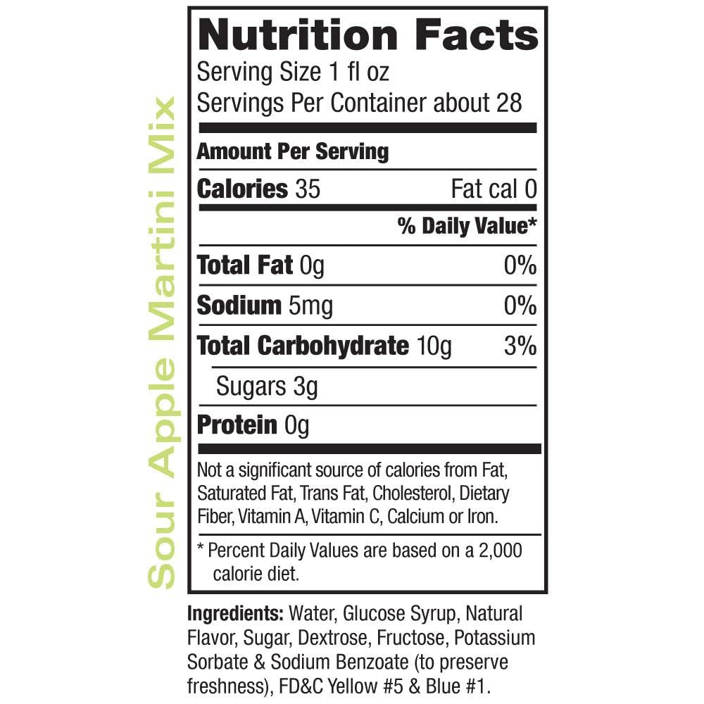 Premium Sour Apple Martini Mix, 7 Servings Per Bottle (28 oz), Perfect for Cocktails, Alcoholic - photo 2