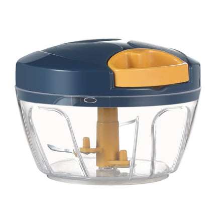 Manual Food Processor Vegetable Chopper, Portable Hand Pull String Garlic Mincer Onion Cutter for Veggies, Ginger, Fruits, Nuts, Herbs, etc., 500ml, Grey