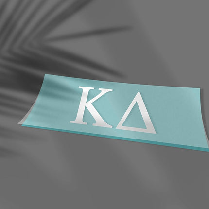 Kappa Delta Greek Sorority Sticker Decal, 2.5 Inches Tall, White