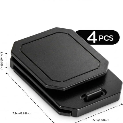 WEIGUZC 4 Pack Seat Belt Comfort Pad Clips, Shoulder & Neck Relief Clips for Seat Belt Webbing, Anti-Slip Snap Design, Universal Fit for Sedan, SUV, Truck, RV, MPV