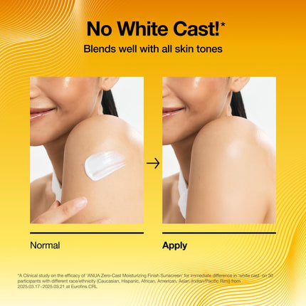 Anua, Zero-Cast Moisturizing Sunscreen SPF 50, Glow Natural Sunscreen for face, No White Cast, Hyaluronic Acid, Niacinamide, Oil-Free, KPop Demon Hunters, Korean Skincare, 1.69 fl oz