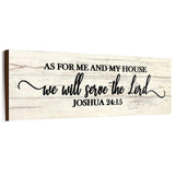 As for Me and My House We Will Serve Wall Sign, 17 X 6 Inch, Joshua