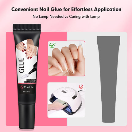 10g Semi Solid Nail Glue for Press Ons with 15ml Nail Glue Remover - photo 4