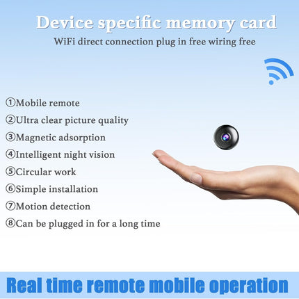 1pcs Only 0.97 inch Hidden Camera with Audio/Video Mini Small Spy Cam Home Indoor Use Night Vision Motion Detection Baby Monitor Wireless Outdoor Nanny espias ocultas WiFi Security Secret (1