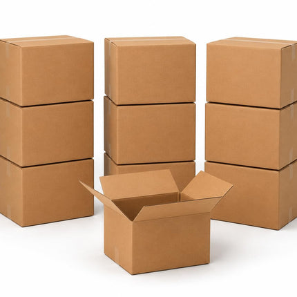 Cajas de mudanza resisten 65lbs, 18"L x 14"W x 12"H (paquete de 10) medianas - caja de cartón corrugado para envío, correo, empaque, embalaje y almacenamiento