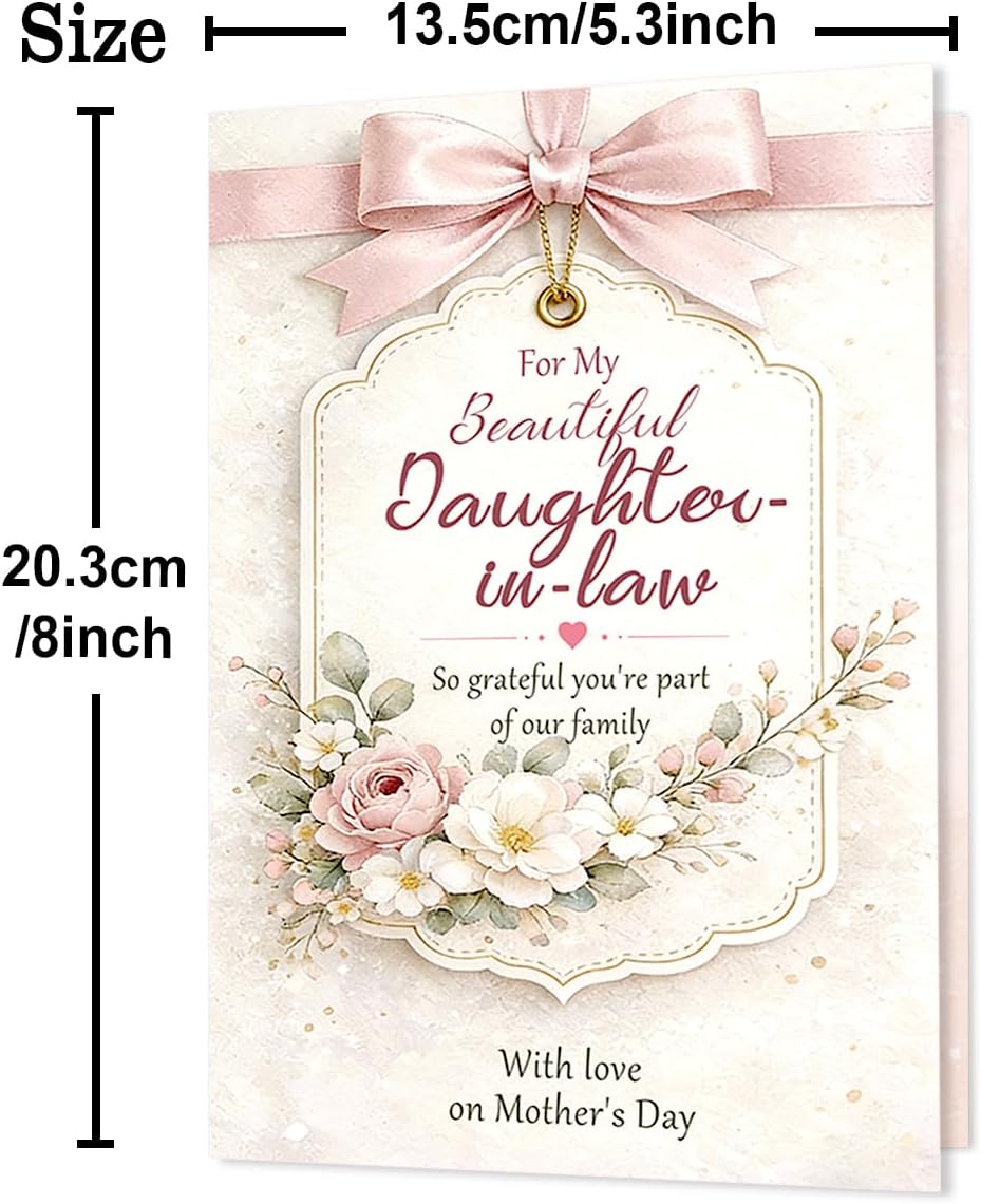 Mother's Day Floral Greeting Card for Daughter-in-Law - photo 3
