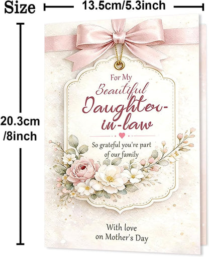 Mother's Day Floral Greeting Card for Daughter-in-Law - photo 3