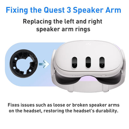 Speaker Arm Left & Right Fixing Rings For Meta Oculus Quest 3 VR Headset Replace Repair Parts (a Pair)