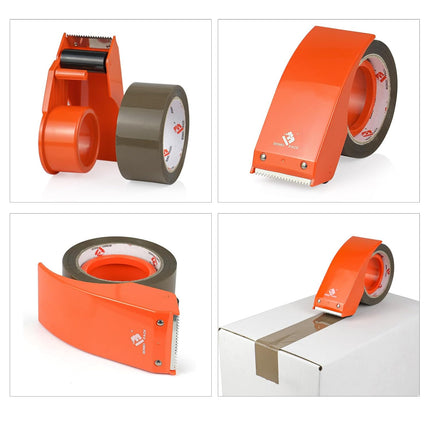 BOMEI PACK Heavy Duty Packing Tape with Dispenser 1.88'' x 66 YDs, Brown Box Tape for Packaging Shipping Moving Storage and Mailing, Strong Package Tape 12 Rolls + 2 Dispensers, Total 792 YDs