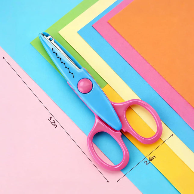 6pcs Craft Scissors, Decorative Edge for Scrapbook & School
