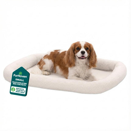 Cama para perros pequeños y gatos de interior, lavable, tamaño para jaulas - almohadilla de jaula con refuerzo de vellón Sherpa - gris, pequeña