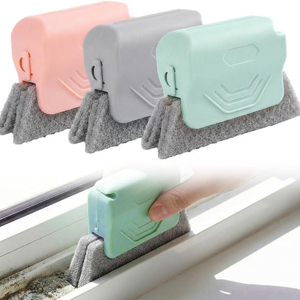 Magic Window Track Cleaner, Window Groove Cleaning Brush Tools Set, Cleaner Brushes for Window lides Gaps Tile Lines Shutter Slats Car Vents & Narrow Gaps (3PC Mix)