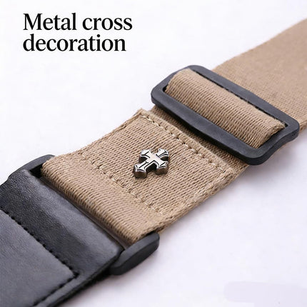 Guitar Strap-Acoustic Electric Guitar Straps,Comfortable Adjustable Cotton Woven with 3 Guitar Picks Holder Ends