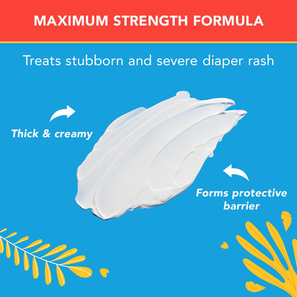 3X Max Strength Diaper Rash Ointment, 40% Zinc Oxide, 6 oz